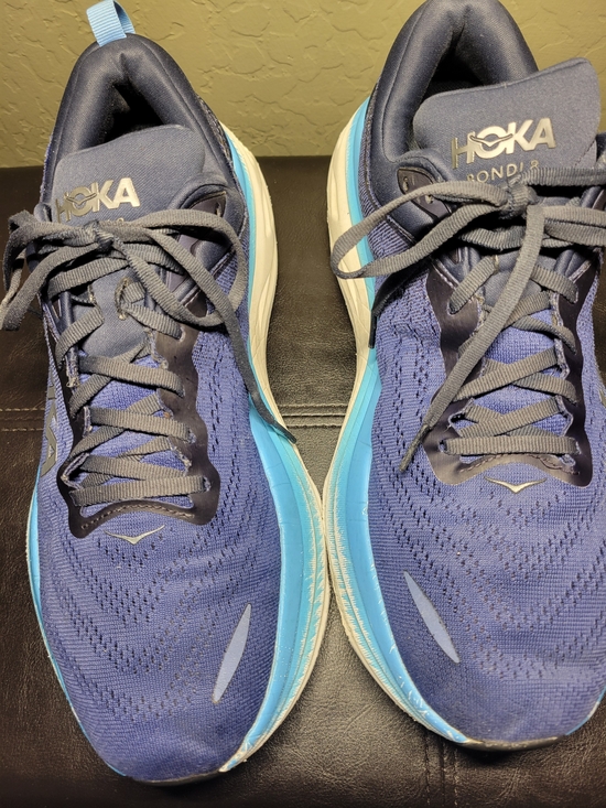 Hoka Other - HOKA ONE ONE Bondi 8 Men's Running Shoes - Blue/Sharkskin US Size 12 Wide EU 46